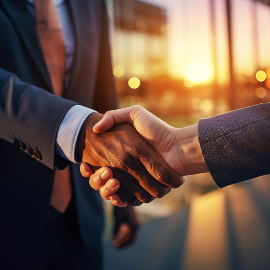 Vista Del Apreton De Manos Profesional Entre Gente De Negocios